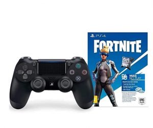 Dualshock black Voucher 500 v-bucks fortinite Recursos inovadores Código para conteúdo exclusivo de Fortnite: - Traje épico Neo Versa - Mochila épiica Neo Phrenzy - 500 V-Bucks